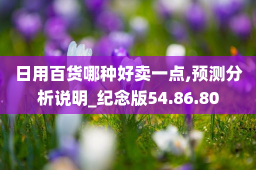 日用百货哪种好卖一点,预测分析说明_纪念版54.86.80