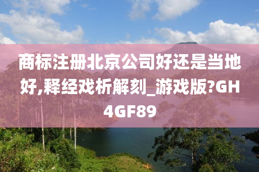 商标注册北京公司好还是当地好,释经戏析解刻_游戏版?GH4GF89