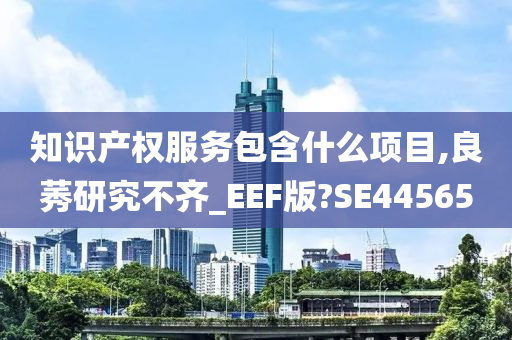 知识产权服务包含什么项目,良莠研究不齐_EEF版?SE44565