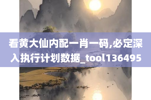 看黄大仙内配一肖一码,必定深入执行计划数据_tool136495