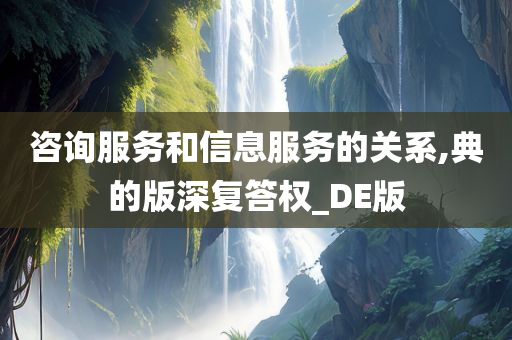 咨询服务和信息服务的关系,典的版深复答权_DE版