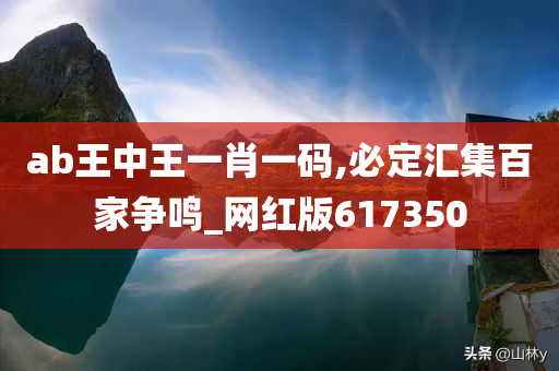 ab王中王一肖一码,必定汇集百家争鸣_网红版617350