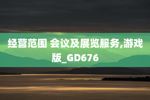 经营范围 会议及展览服务,游戏版_GD676