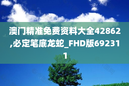 澳门精准免费资料大全42862,必定笔底龙蛇_FHD版692311