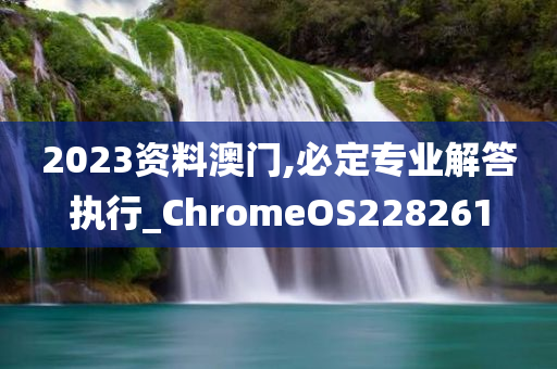 2023资料澳门,必定专业解答执行_ChromeOS228261