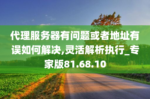 代理服务器有问题或者地址有误如何解决,灵活解析执行_专家版81.68.10