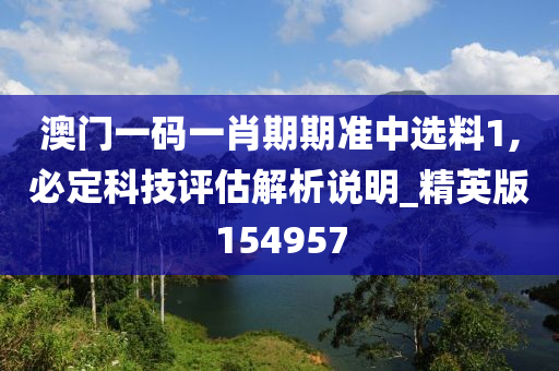 澳门一码一肖期期准中选料1,必定科技评估解析说明_精英版154957