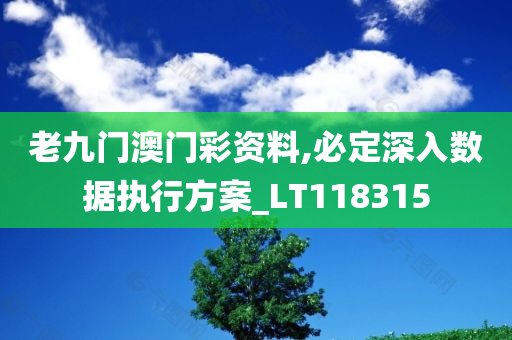 老九门澳门彩资料,必定深入数据执行方案_LT118315