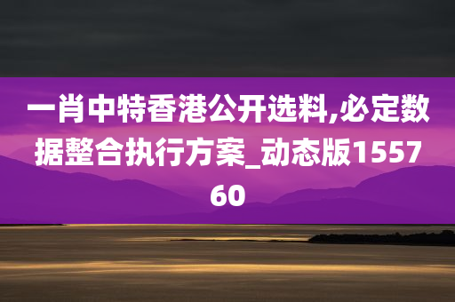 一肖中特香港公开选料,必定数据整合执行方案_动态版155760