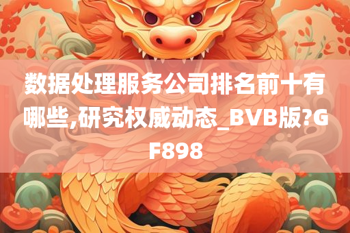 数据处理服务公司排名前十有哪些,研究权威动态_BVB版?GF898