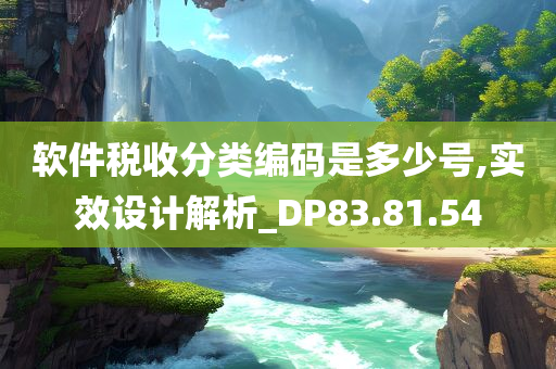 软件税收分类编码是多少号,实效设计解析_DP83.81.54