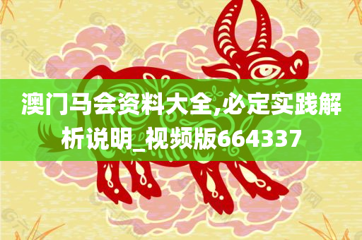 澳门马会资料大全,必定实践解析说明_视频版664337