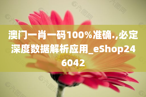 澳门一肖一码100%准确.,必定深度数据解析应用_eShop246042