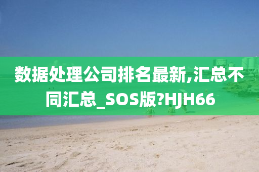 数据处理公司排名最新,汇总不同汇总_SOS版?HJH66