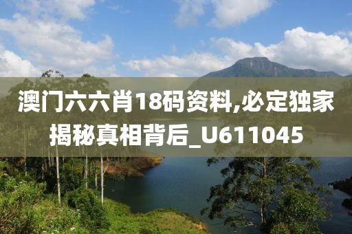 澳门六六肖18码资料,必定独家揭秘真相背后_U611045