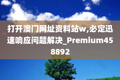 打开澳门网址资料站w,必定迅速响应问题解决_Premium458892