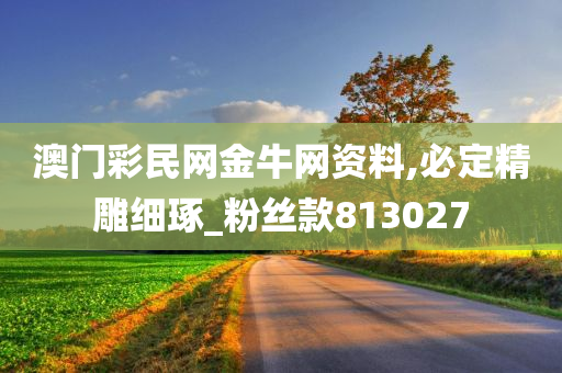 澳门彩民网金牛网资料,必定精雕细琢_粉丝款813027