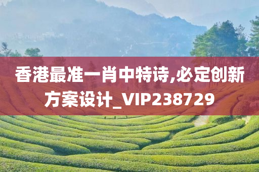 香港最准一肖中特诗,必定创新方案设计_VIP238729