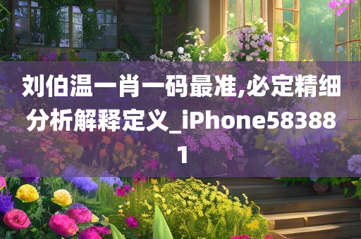 刘伯温一肖一码最准,必定精细分析解释定义_iPhone583881