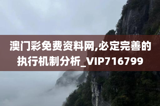 澳门彩免费资料网,必定完善的执行机制分析_VIP716799