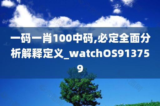 一码一肖100中码,必定全面分析解释定义_watchOS913759