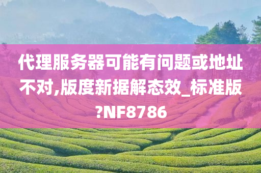 代理服务器可能有问题或地址不对,版度新据解态效_标准版?NF8786