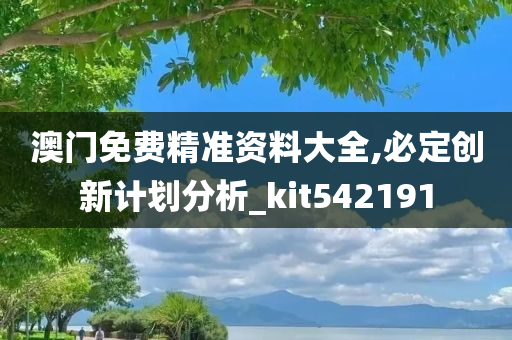 澳门免费精准资料大全,必定创新计划分析_kit542191