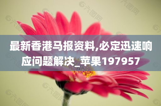 最新香港马报资料,必定迅速响应问题解决_苹果197957