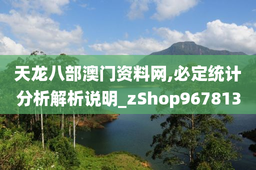 天龙八部澳门资料网,必定统计分析解析说明_zShop967813