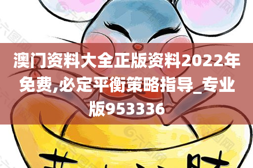 澳门资料大全正版资料2022年免费,必定平衡策略指导_专业版953336