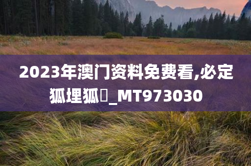 2023年澳门资料免费看,必定狐埋狐搰_MT973030