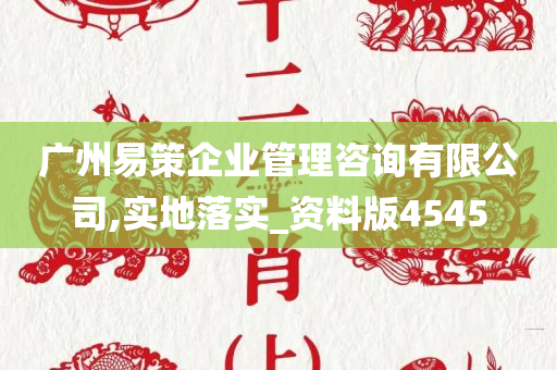 广州易策企业管理咨询有限公司,实地落实_资料版4545