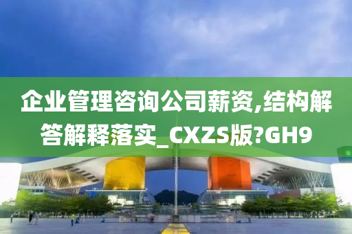 企业管理咨询公司薪资,结构解答解释落实_CXZS版?GH9