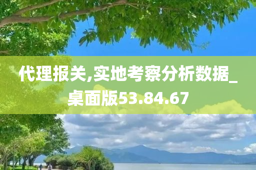 代理报关,实地考察分析数据_桌面版53.84.67