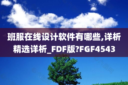 班服在线设计软件有哪些,详析精选详析_FDF版?FGF4543