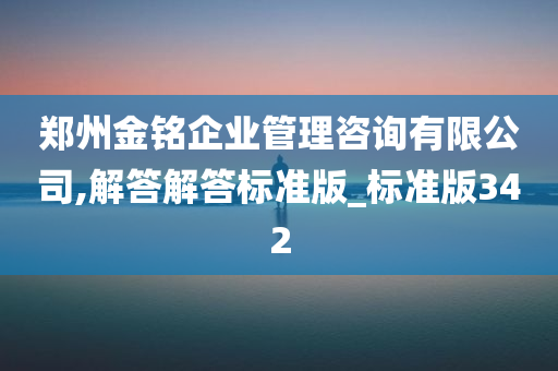 郑州金铭企业管理咨询有限公司,解答解答标准版_标准版342