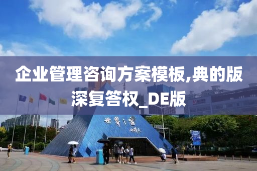 企业管理咨询方案模板,典的版深复答权_DE版