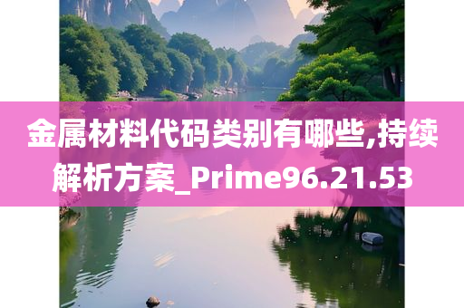 金属材料代码类别有哪些,持续解析方案_Prime96.21.53