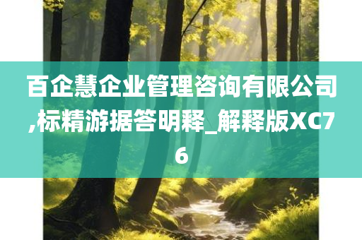 百企慧企业管理咨询有限公司,标精游据答明释_解释版XC76