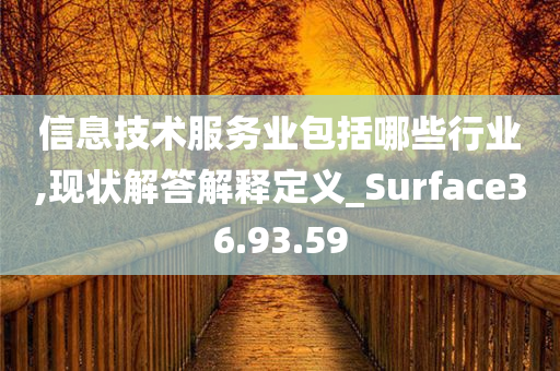 信息技术服务业包括哪些行业,现状解答解释定义_Surface36.93.59