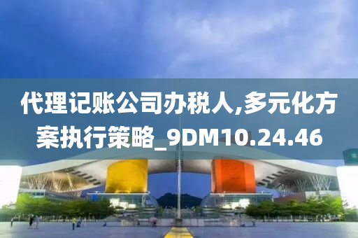 代理记账公司办税人,多元化方案执行策略_9DM10.24.46