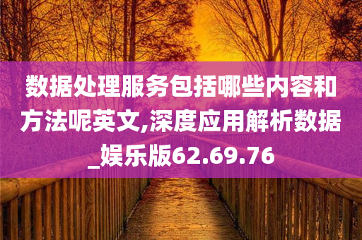 数据处理服务包括哪些内容和方法呢英文,深度应用解析数据_娱乐版62.69.76