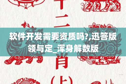 软件开发需要资质吗?,迅答版领与定_浑身解数版