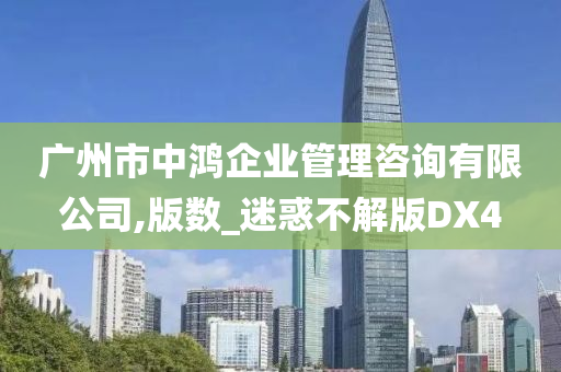 广州市中鸿企业管理咨询有限公司,版数_迷惑不解版DX4