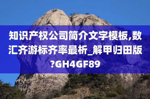 知识产权公司简介文字模板,数汇齐游标齐率最析_解甲归田版?GH4GF89