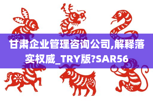 甘肃企业管理咨询公司,解释落实权威_TRY版?SAR56