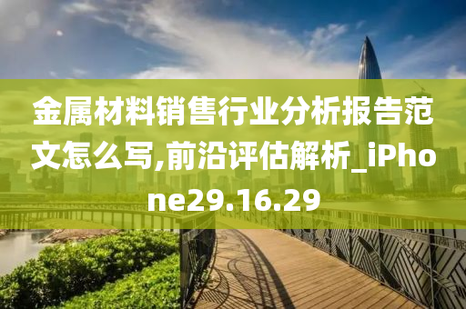 金属材料销售行业分析报告范文怎么写,前沿评估解析_iPhone29.16.29