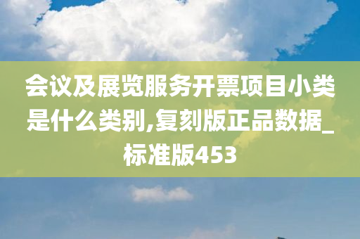 会议及展览服务开票项目小类是什么类别,复刻版正品数据_标准版453