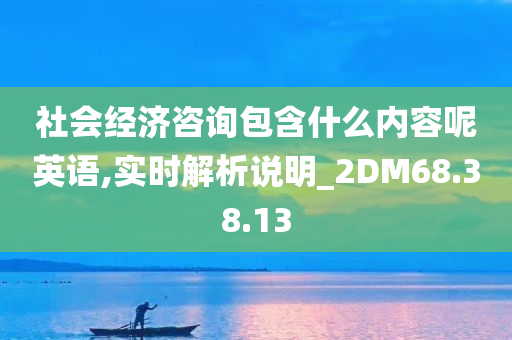 社会经济咨询包含什么内容呢英语,实时解析说明_2DM68.38.13