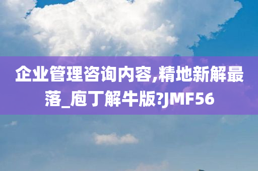 企业管理咨询内容,精地新解最落_庖丁解牛版?JMF56